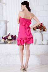 Sweetheart Neck Fuchsia Skirt Other Size Zipper Short Prom Dress