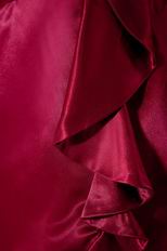 Super Hot V Neckline Wine Red Prom Dress With Ruffled Drap