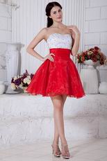 Cute Sweetheart Beaded Scarlet Short Prom Dress By Designer