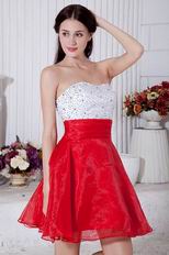 Cute Sweetheart Beaded Scarlet Short Prom Dress By Designer