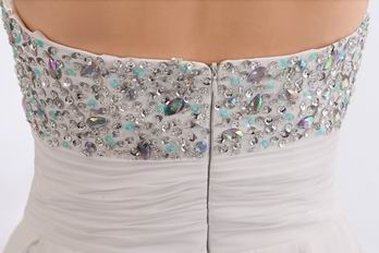 Amazing Sweetheart Crystals High Low Skirt Prom Dress