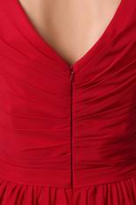 Dark Red V Neckline 2012 Top Short Ceremony Dresses