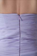 Lovely Asymmetrical Neck Lavender Chiffon Skirt Short Prom Dress