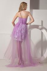 Lovely Sweetheart Short Front Long Back Lilac Short Prom Dress