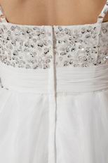 Lovely Spaghetti Straps Crystals Bodice Short Prom Party Dress