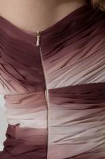 One Shoulder Single Long Sleeve Contrast Color Short Prom Dress