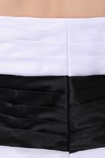 Beautiful Strapless White Short Prom Dress With Black Belt