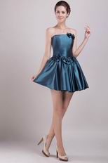 Bowknots Emberllishment Short Prom Dress In Peacock Green