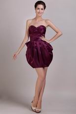 Column Sweetheart Top Designer Burgundy Short Prom Dress