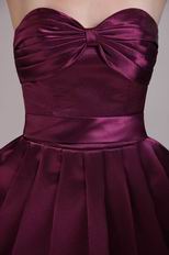 Column Sweetheart Top Designer Burgundy Short Prom Dress