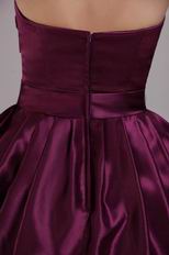 Column Sweetheart Top Designer Burgundy Short Prom Dress