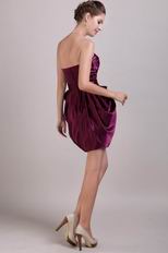 Column Sweetheart Top Designer Burgundy Short Prom Dress