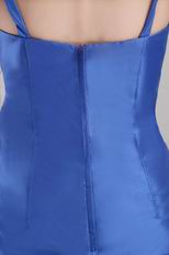 Blue Strapless Mini-length Short Prom Dress And Jacket Accessory