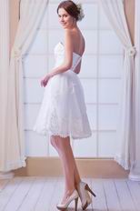 Lovely Ruched Bodice With Beaded Applique White Party Dress