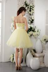 Sweetheart Daffodil Yellow Discount Short Prom Dress