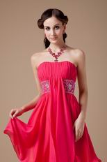 Best Deals 2012 Hot Pink Short Prom Dress With Beading