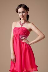 Best Deals 2012 Hot Pink Short Prom Dress With Beading