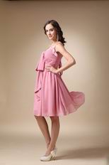 Spaghetti StrapsDark Pink Knee-length Short Prom Dress Wholesale