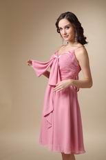 Spaghetti StrapsDark Pink Knee-length Short Prom Dress Wholesale