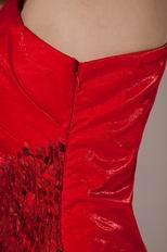 Sexy Scarlet One Shoulder Side Zipper Short Prom Dress With Sequin
