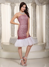 2014 Cheap Red Lace Prom Dress With Mermaid Skirt Design Luxury