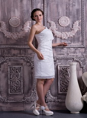 Customize Column One Shoulder Knee-length Short Prom Dress Sale Luxury