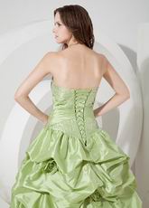 Spring Green Women In Prom Ball Gown Low Price