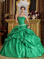 Spring Green Floor Length Ball Dress For Quinceanera Wear