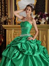 Spring Green Floor Length Ball Dress For Quinceanera Wear