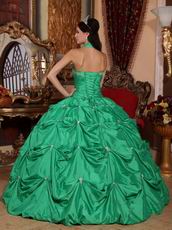 Halter Top Wholesale Cyan Blue Best Quinceanera Dress