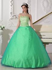 Apple Green Sweetheart Dress Spring Quinceanera Tulle Dresses