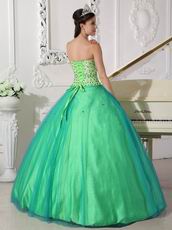 Apple Green Sweetheart Dress Spring Quinceanera Tulle Dresses