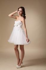 Cute White Sweet Sixteen Party Girls Dress With Applique