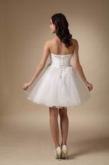 Cute White Sweet Sixteen Party Girls Dress With Applique