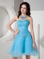 Sexy Mini-length Azure Sweet 16 Party Dress For Cheap