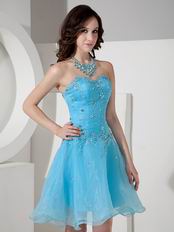 Sexy Mini-length Azure Sweet 16 Party Dress For Cheap