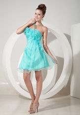 Pale Turquoise Organza Sweet 16 Dress Under 100 Pounds