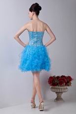 Azure Blue Mini Skirt Unique Dress For Sweet 16 Party