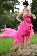 Cheap Drapped Skirt Hot Pink Summer Sweet 16 Dress