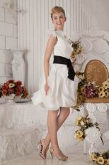 Lovely One Shoulder Rolled Fabric Flowers Sweet 16 Dress