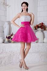 Sweetheart Beaded Sweet Sixteen Dress In Fuchsia