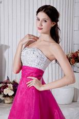 Sweetheart Beaded Sweet Sixteen Dress In Fuchsia