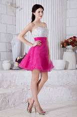 Sweetheart Beaded Sweet Sixteen Dress In Fuchsia