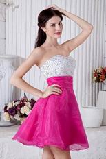 Sweetheart Beaded Sweet Sixteen Dress In Fuchsia