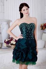 Dark Green Mini Skirt Sweet Sixteen Gowns Discount