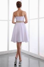 White Chiffon Dress With Belt Sweet 16 Dress Under 100 Dollars