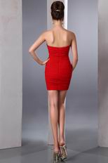 Stylish Red Mini Sweet 16 Dress With Side Appliques