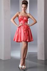 Coral Pink Mini Skirt Dress To Wear For Sweet 16 Party