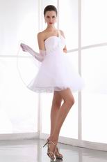 White Sweet 16 Dress With One Shoulder Short Skirt Design