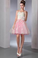 Lovely Multi Color Applique Flowers Sweet 16 Dress Discount